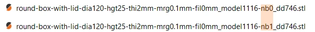 suffix of the object number in the case of a multi-object model