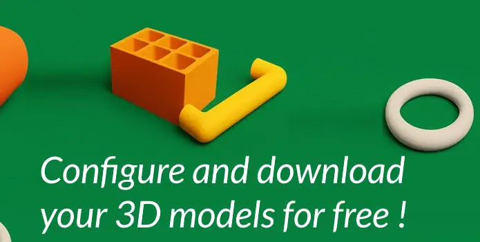 Configure and download your 3D models for free
