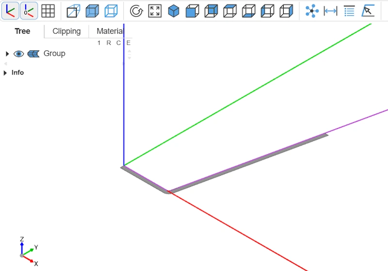 nous avons obtenu la face (2D) qui nous permet d'appliquer une révolution autour de l'axe Y