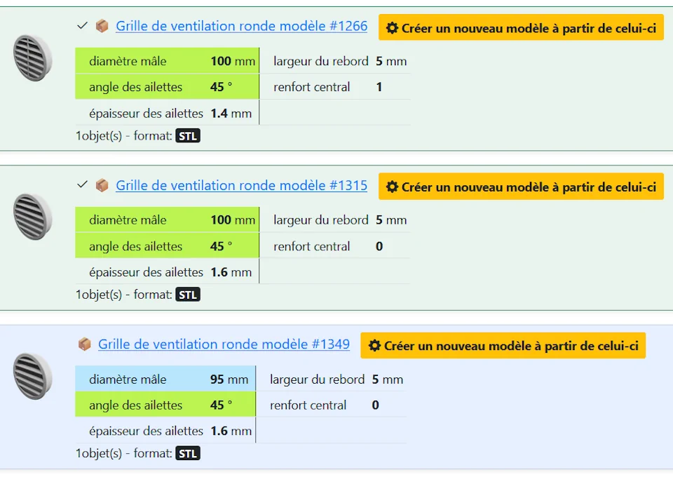 example of displaying a search result