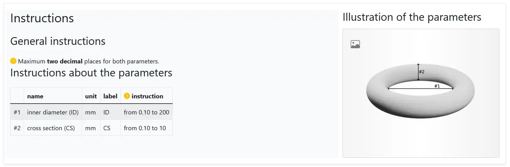instructions on the 3D model builder page