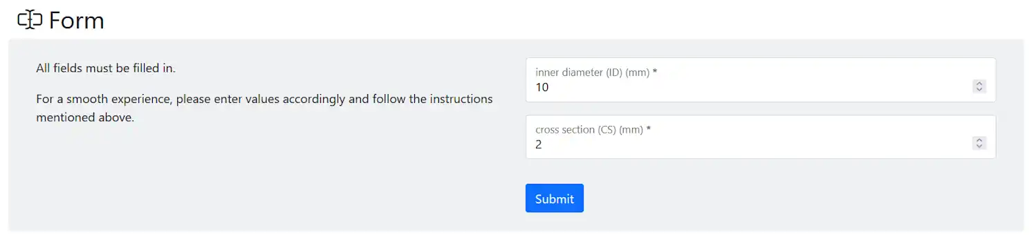 input form