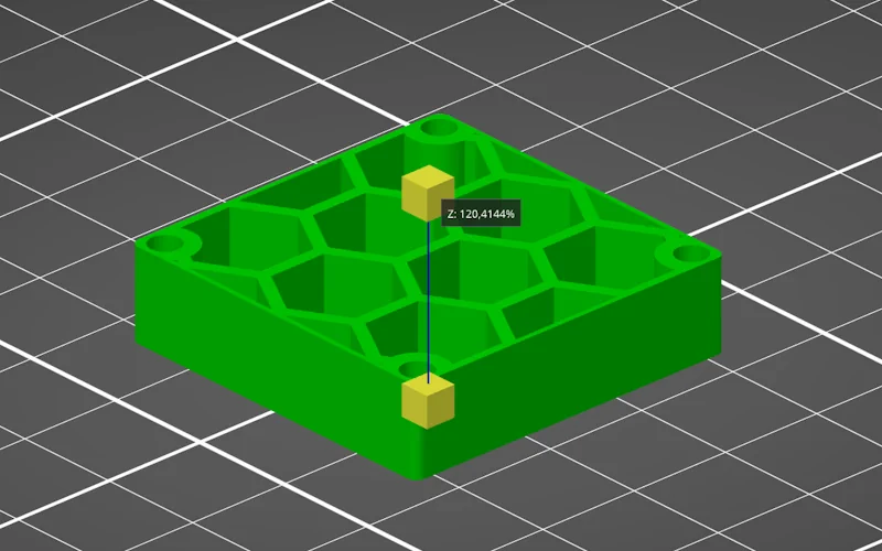 adjust the thickness by scaling the model along the Z axis
