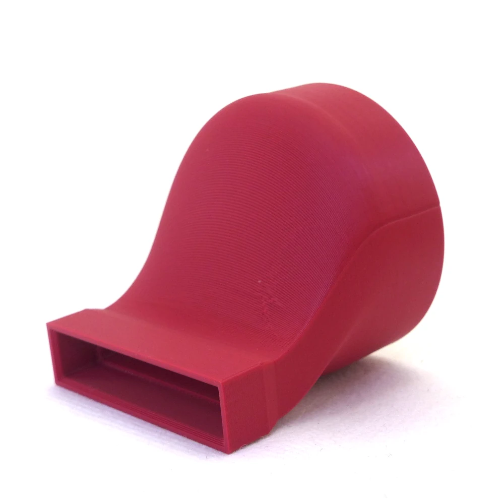 Adaptateur de tube rond ⌀60 mm vers rectangulaire 50×10 mm, épaisseur 2 mm + décalage generated online