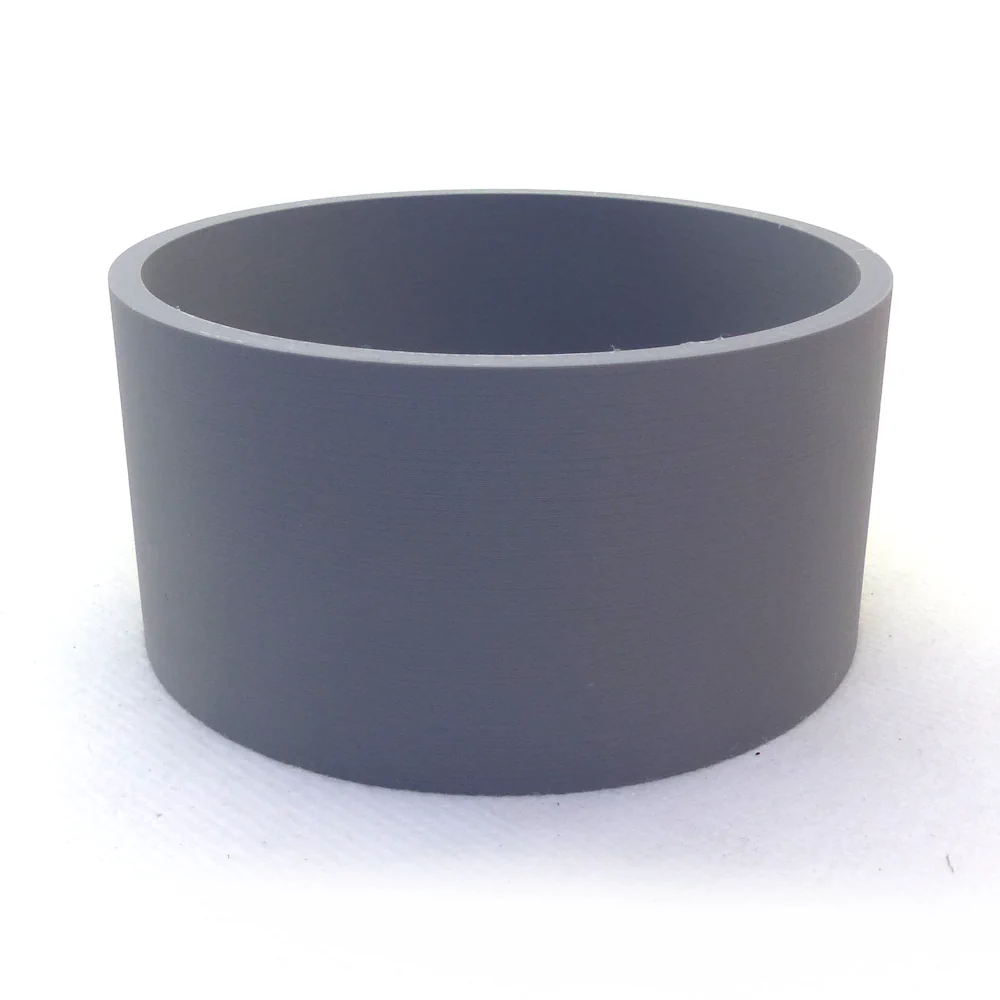 Hollow tube STL 3D file OD 100&nbsp;mm, ID 92&nbsp;mm, length 50&nbsp;mm generated online