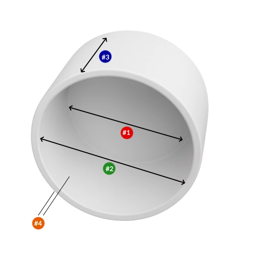 illustration of the parameters pot / bowl