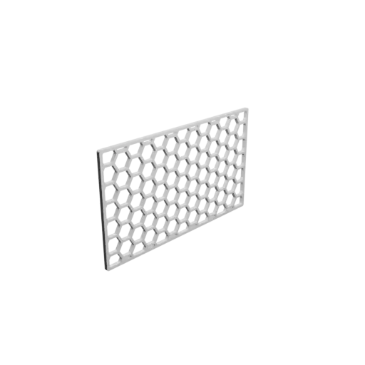 Honeycomb grille STL 3D file, 105x62mm, mesh: 8mm