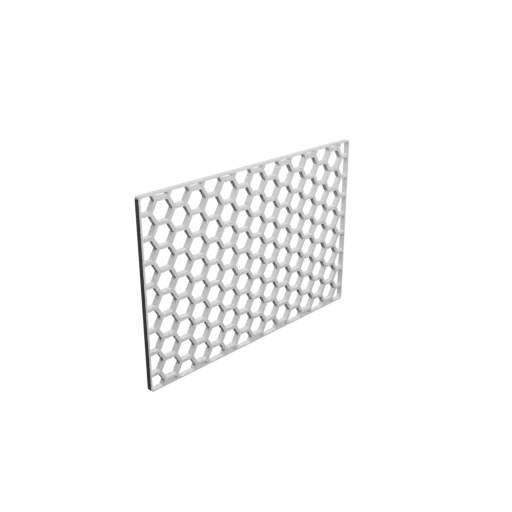 Protective grid STL file, 105x72mm, mesh: 7mm