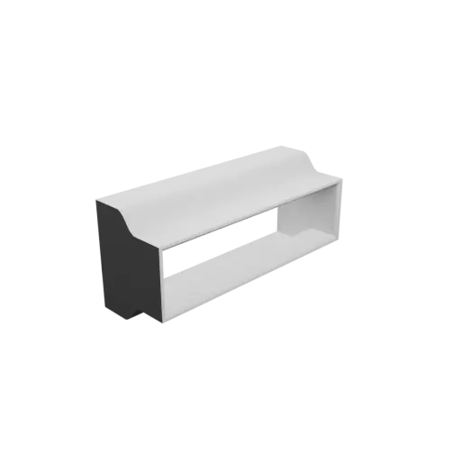 fichier STL Adaptateur de conduit rectangulaire 220x90mm vers 220x55mm - transition: 20mm