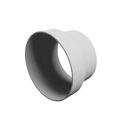 Tubing adapter STL 3D file ⌀ 155–130 mm (Length: 95 mm)
