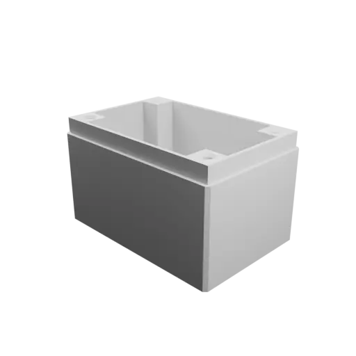 Enclosure with screw-mounted lid STL 3D file: 60×40×40 mm