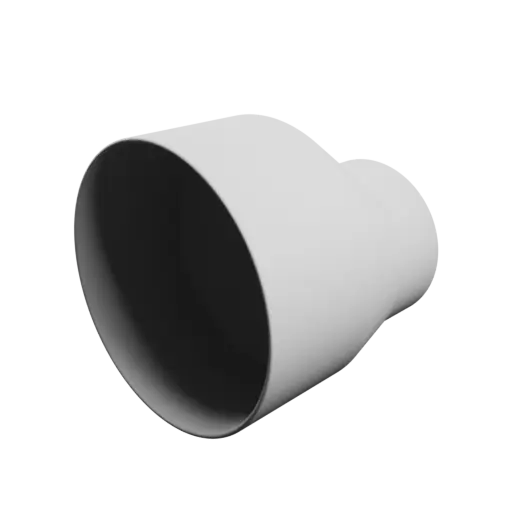 Tube adapter STL 3D file ⌀ 186–113 mm (Length: 163 mm)