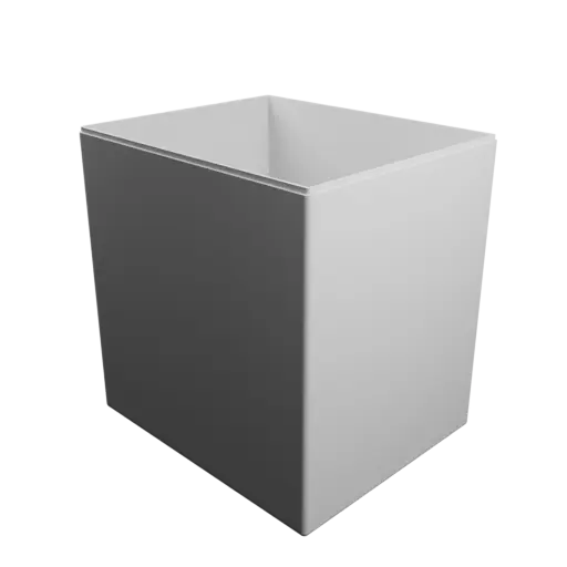 Rectangular box with lid STL file – 240×200×250 mm, wall thickness 3 mm