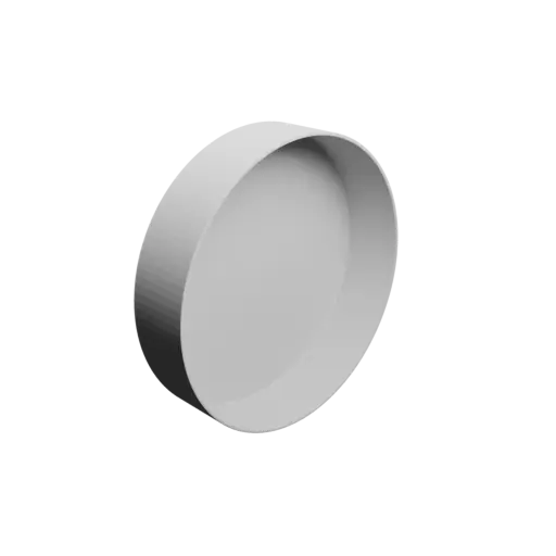 Pot STL 3D file, inner: base Ø176 mm, top Ø176 mm, height 40 mm - wall thickness 2 mm