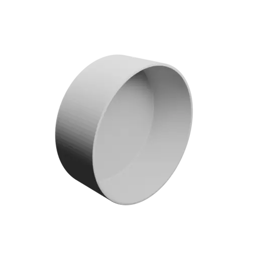 Container STL file, inner: base Ø100 mm, top Ø100 mm, height 40 mm - wall thickness 2 mm