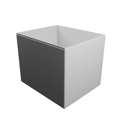 Rectangular-base box with lid STL 3D file – 190×160×160 mm, wall thickness 2 mm