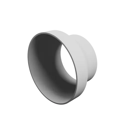 Tubing adapter STL file ⌀ 161–122 mm (Length: 90 mm)