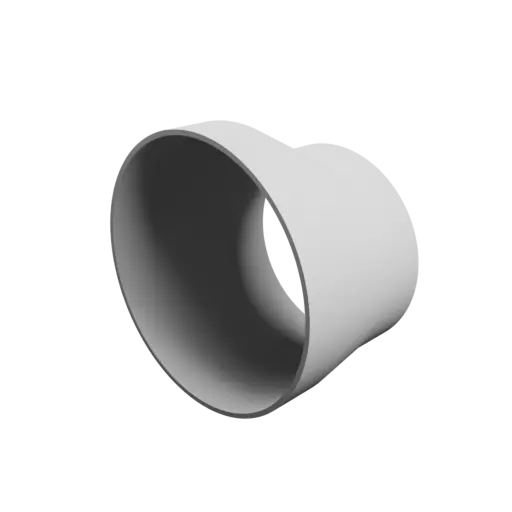 Tubing adapter STL 3D file ⌀ 161–122 mm (Length: 90 mm)