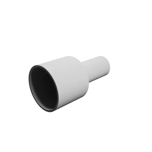 Tube adapter STL file ⌀ 47–25 mm (Length: 90 mm)