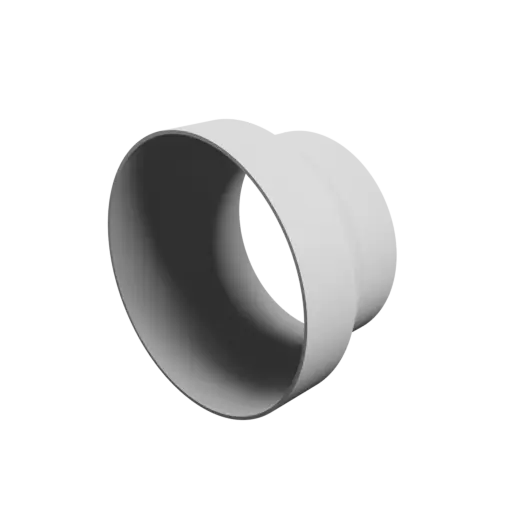 Tubing adapter STL file ⌀ 155–125 mm (Length: 90 mm)