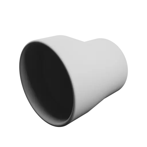 Tube adapter STL file ⌀ 74–57 mm (Length: 70 mm)