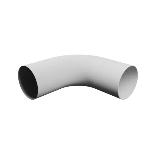 Tube elbow STL file 90° ⌀OD: 157.3 mm ⌀ID: 154.3 mm thickness: 1.5 mm
