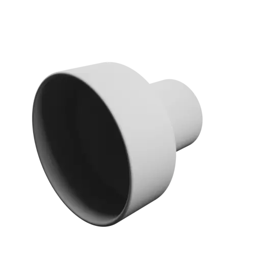 Tubing adapter STL 3D file ⌀ 108–60 mm (Length: 105 mm)