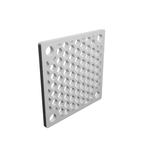 fichier 3D STL grille de protection entraxe: 32x32mm, maille: 3mm - Ø4mm