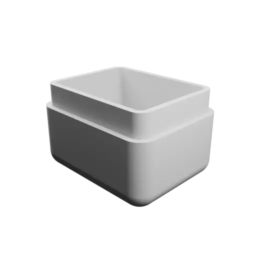 fichier 3D STL boîte rectangulaire avec couvercle - 25×20×20 mm, paroi 2 mm