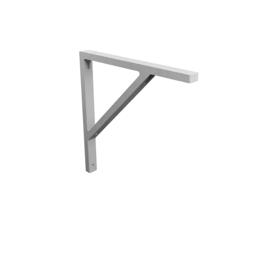 fichier STL Équerre d'étagère 250×250 mm, Épaisseur 12 mm, Diamètre orifice 6 mm