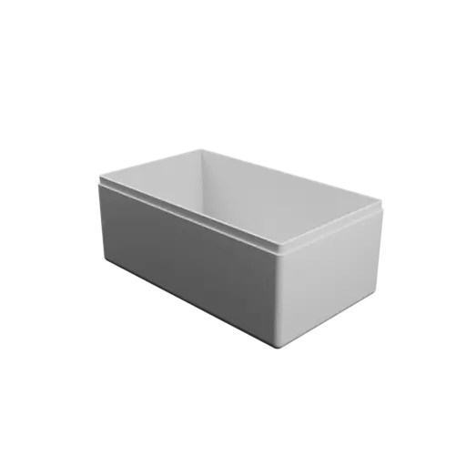 modèle 3D STL boîte à base rectangulaire avec couvercle - 120×70×50 mm, paroi 2 mm