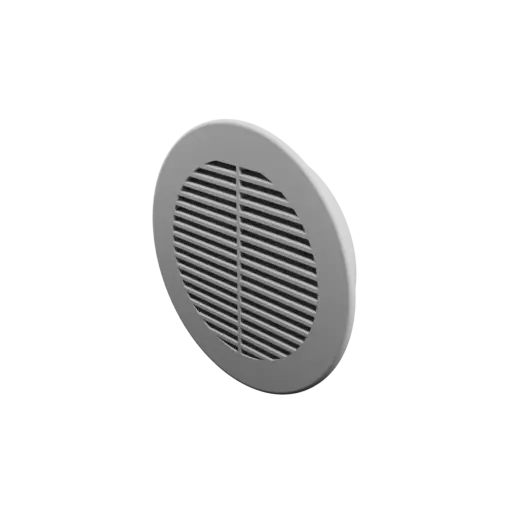 Round air vent STL 3D file ∅ 110 mm, slat angle: 15° with central reinforcement