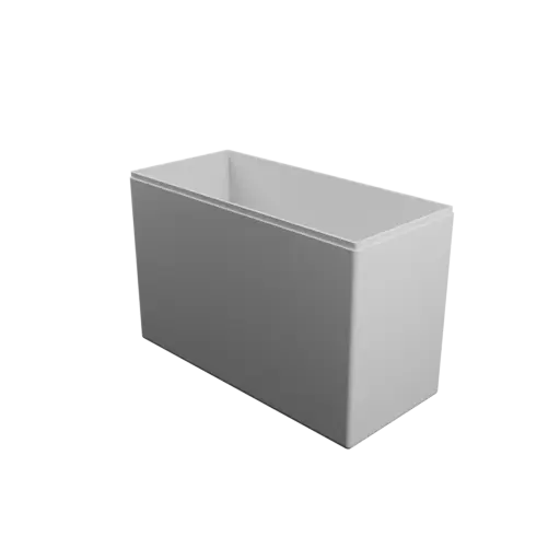 modèle 3D STL boîte à base rectangulaire avec couvercle - 200×90×130 mm, paroi 2 mm