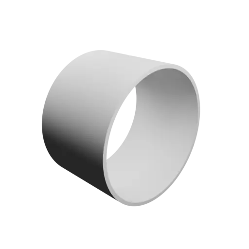 hollow tube STL file OD 93 mm, ID 88 mm, length 60 mm
