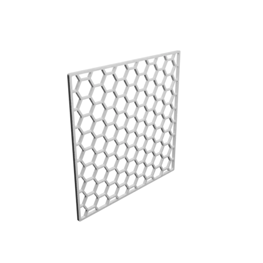 Honeycomb grille STL 3D file, 100x100mm, mesh: 10mm