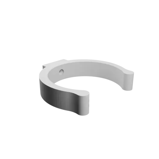 Pipe clip Ø66 mm STL file · Countersunk screw Ø3 mm