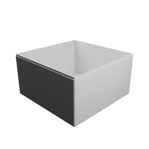 fichier 3D STL boîte à base carrée avec couvercle - 180×180×100 mm, paroi 2 mm