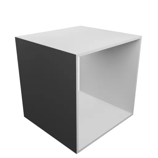 Rectangular pipe adapter STL 3D file 76x76 mm to 76x76 mm – transition: 20 mm