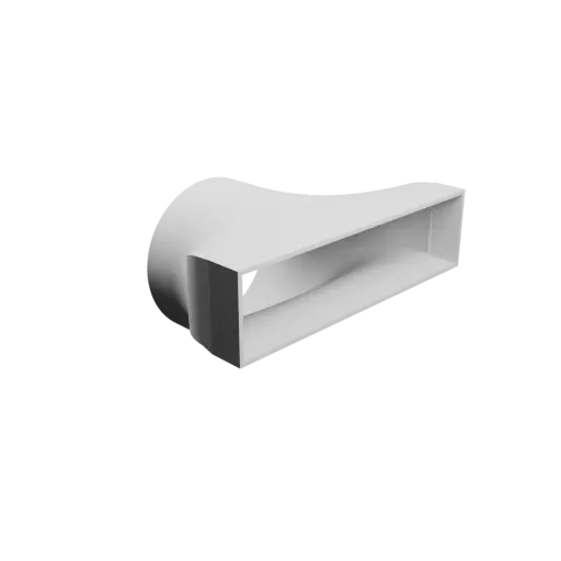3D Model Round-to-Rectangular Tube Adapter STL 3D file ⌀125&nbsp;mm to 220×55&nbsp;mm, thickness 3&nbsp;mm + offset