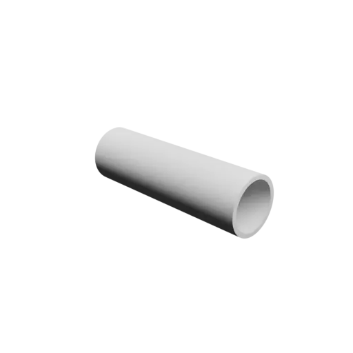 tube STL 3D file OD 20 mm, ID 17 mm, length 65 mm