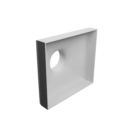 Round-to-Rectangular Tube Adapter STL 3D file ⌀75 mm to 215×195 mm, thickness 2 mm