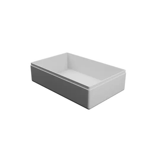 modèle 3D STL boîte à base rectangulaire avec couvercle - 125×80×36 mm, paroi 2 mm