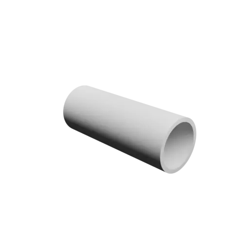 tube STL 3D model OD 19.1 mm, ID 16.2 mm, length 50 mm