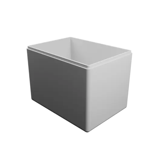 fichier 3D STL boîte à base rectangulaire avec couvercle - 145×105×110 mm, paroi 4 mm