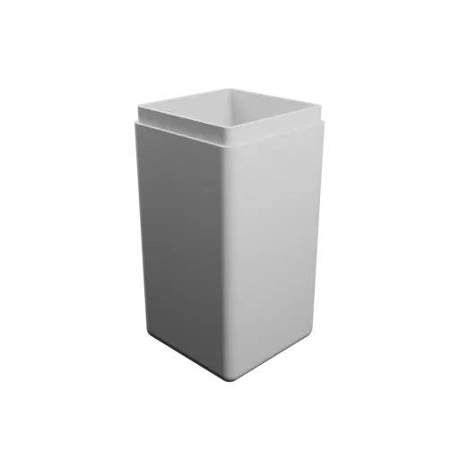 fichier STL boîte carrée avec couvercle - 35×35×70 mm, paroi 2 mm