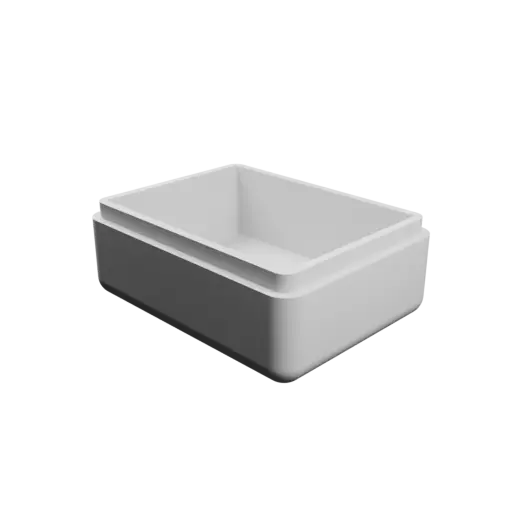 rectangular-base box with lid STL 3D file – 68×52×31 mm, wall thickness 4 mm