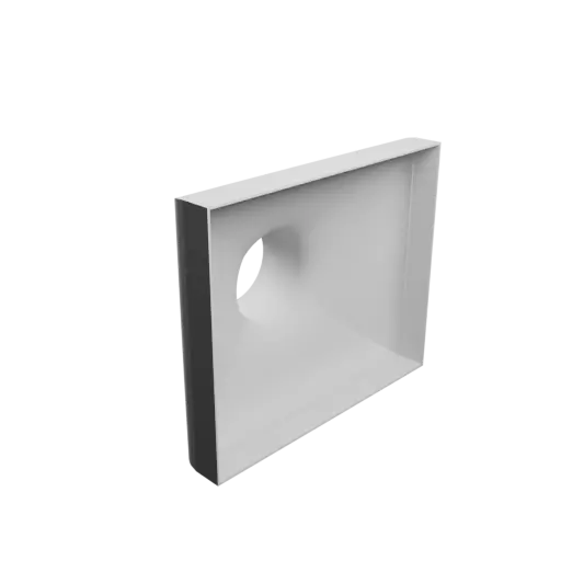 Round-to-Rectangular Tube Adapter STL 3D file ⌀100 mm to 300×250 mm, thickness 2 mm