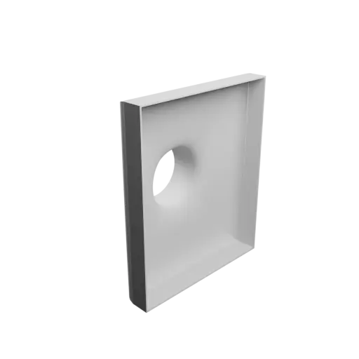 Round-to-Rectangular Tube Adapter STL 3D file ⌀100 mm to 250×300 mm, thickness 2 mm