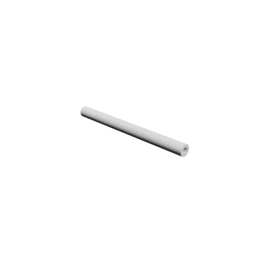 hollow tube STL 3D model OD 12.7 mm, ID 6.6 mm, length 150 mm