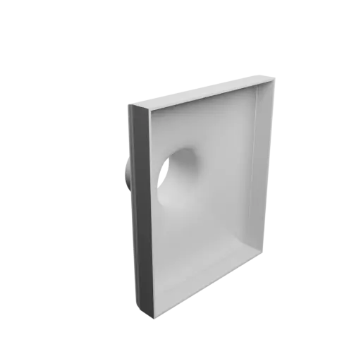 Round-to-Rectangular Tube Adapter STL file ⌀100 mm to 250×300 mm, thickness 3 mm